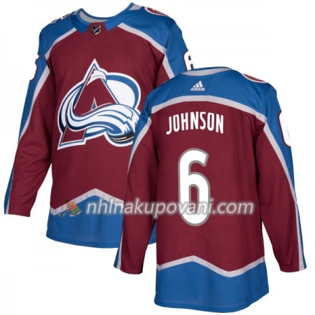 Colorado Avalanche Dresy Erik Johnson 6 Adidas 2017-2018 Červená Authentic - Pánské